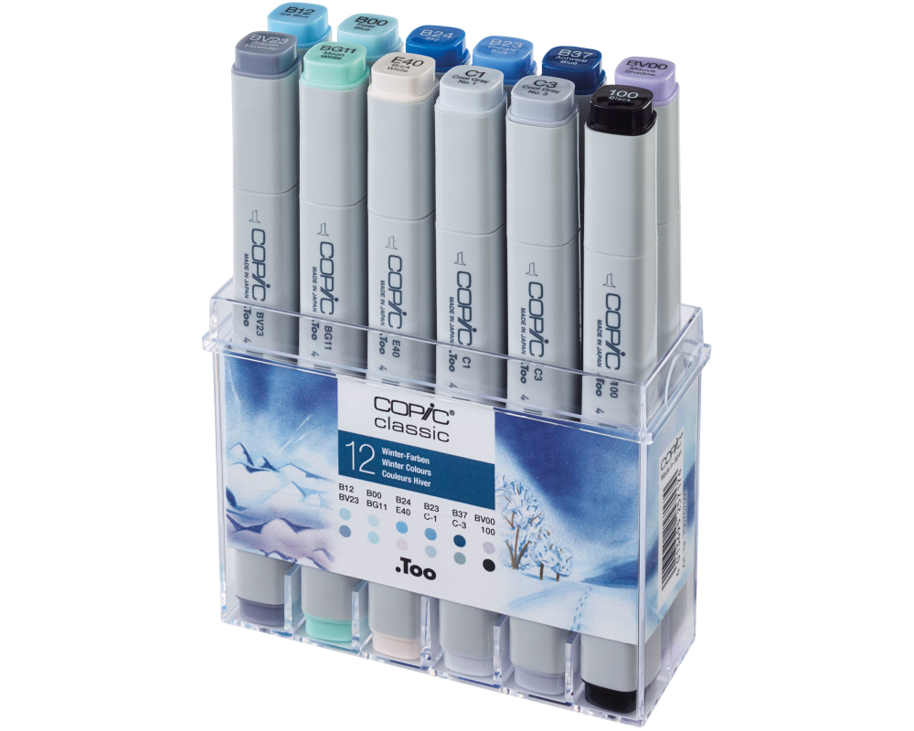 COPIC Marker Classic 20075709 Winter-Farben, 12 Stück