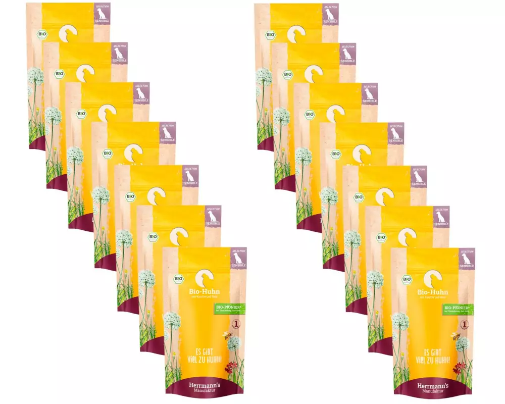 Herrmann's Nassfutter Bio Huhn mit Karotte und Reis 14 x 150 g