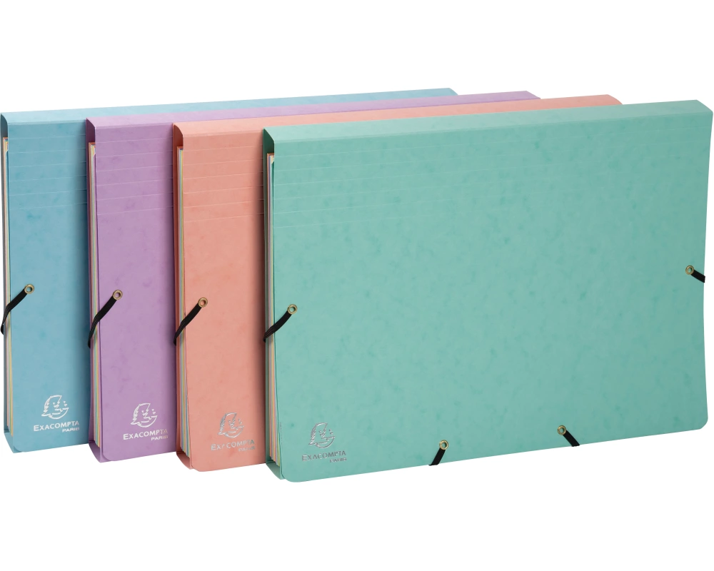 EXACOMPTA Fächermappe Aquarel A4 58560E ass. 12-teilig