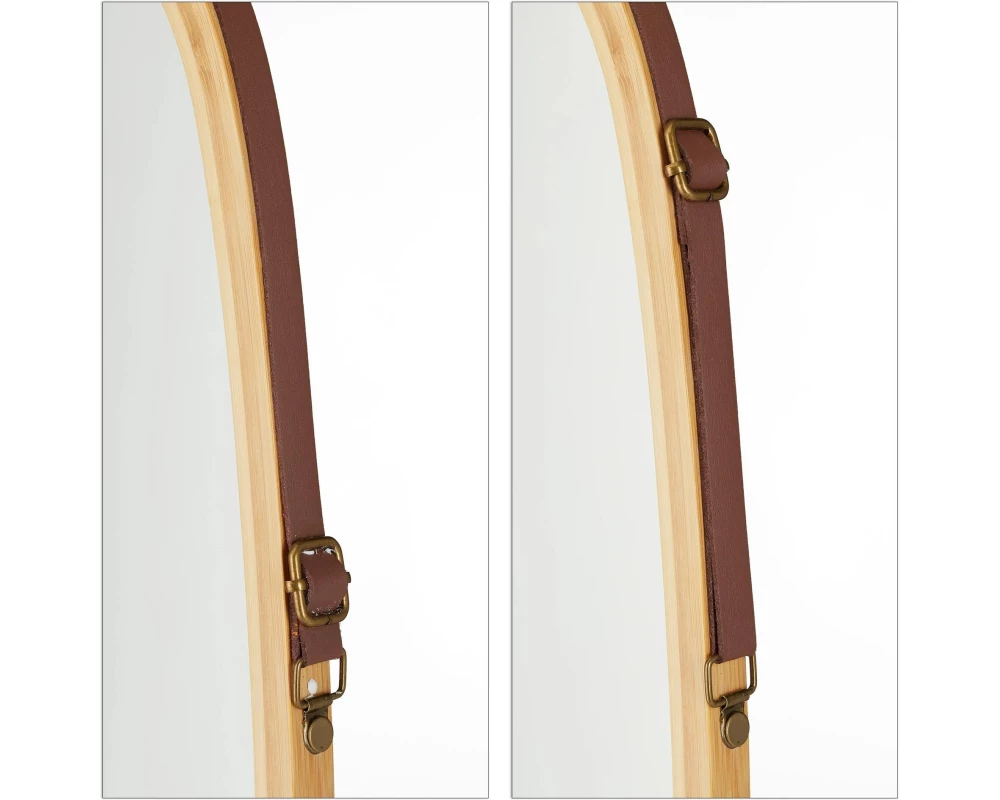 relaxdays Spiegel 43.5 x 76.5 cm, Braun