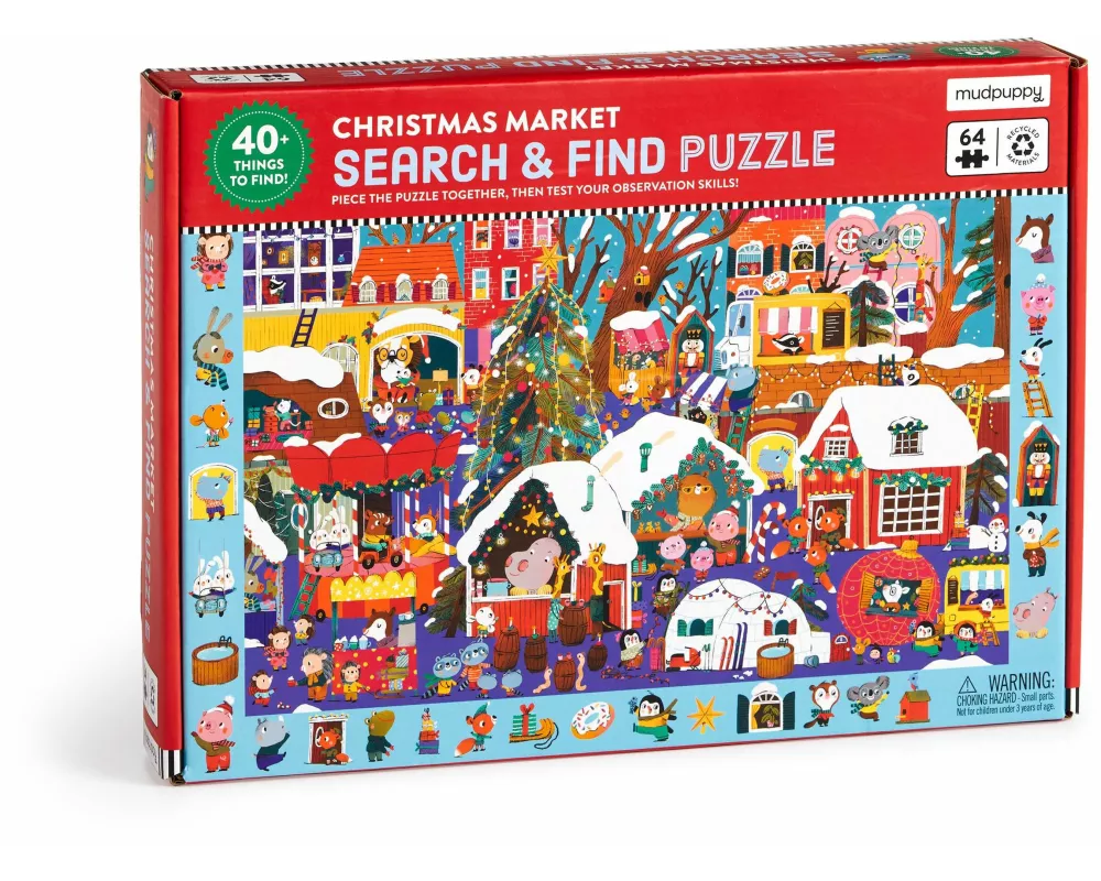 Christmas Market 64 Piece Search & Find Puzzle