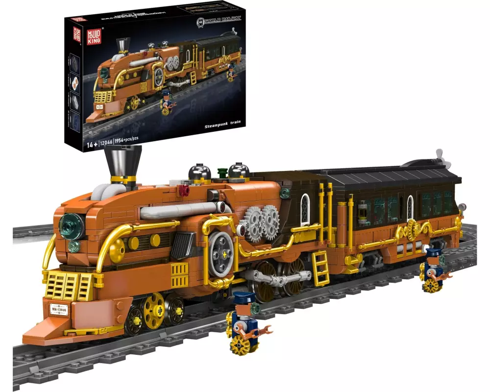 Mould King Steampunkzug Eisenbahn Steampunk-Stil