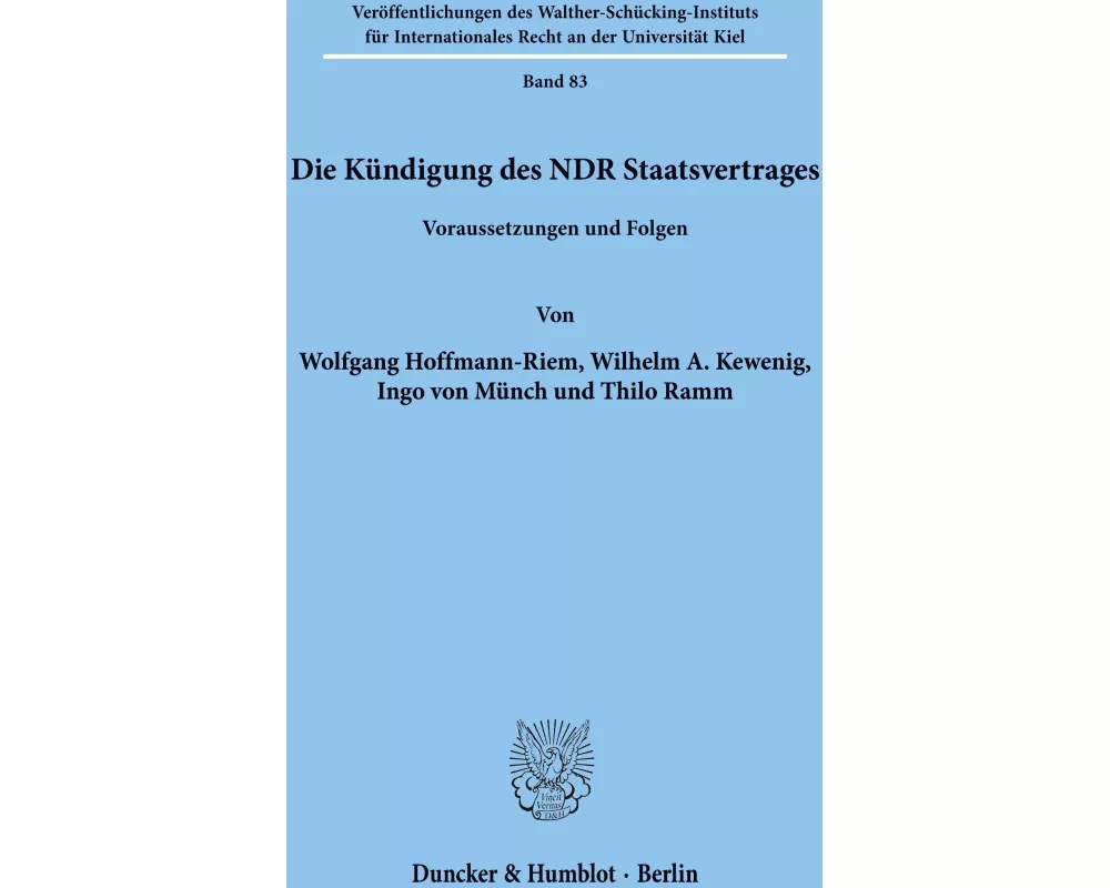 Die Kündigung des NDR Staatsvertrages