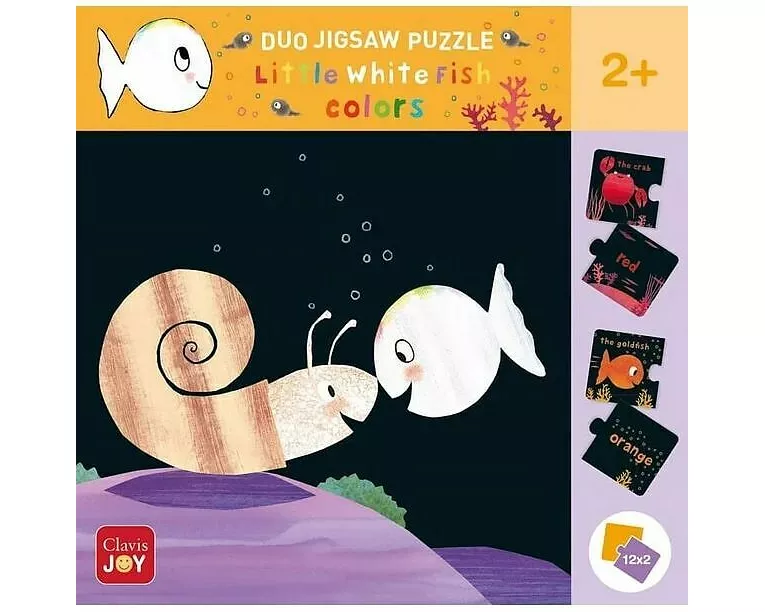 Duo Jigsaw Puzzle Little White Fish. Colors