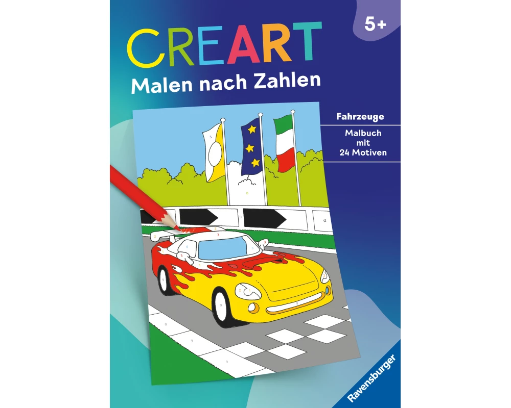 CreArt Malen nach Zahlen ab 5: Fahrzeuge