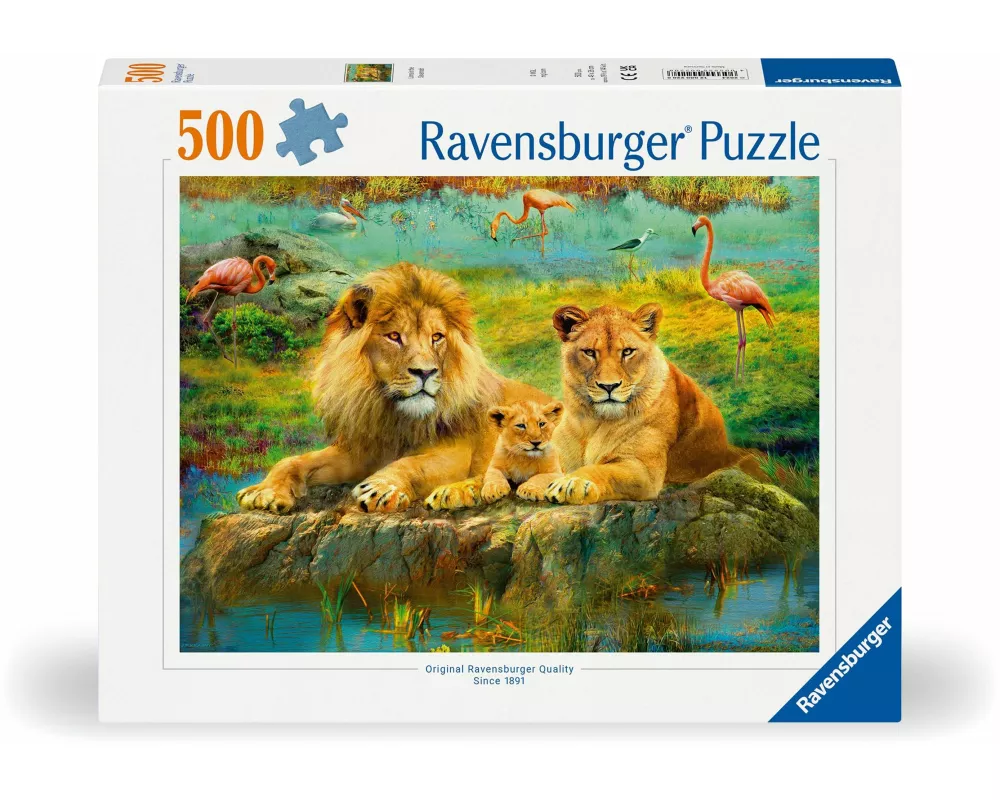 Erwachsenenpuzzle 500 Teile - Löwen in der Savanne