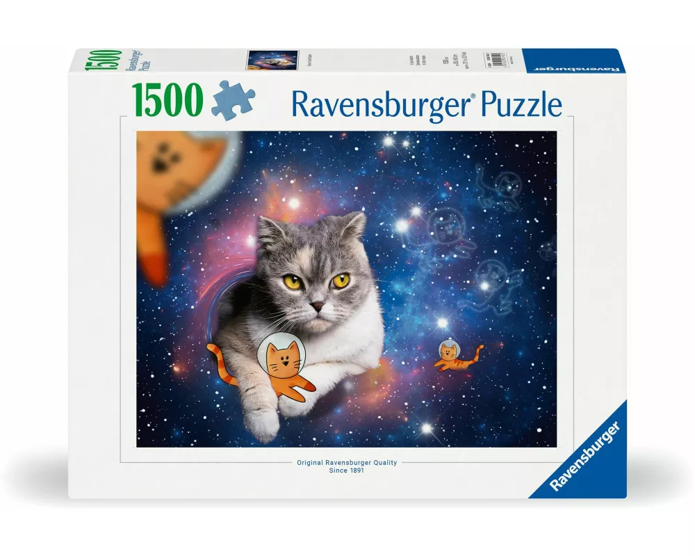 Ravensburger Puzzle 12000742 - Katzen fliegen im Weltall - 1500 Teile Puzzle für Erwachsene und Kinder ab 14 Jahren