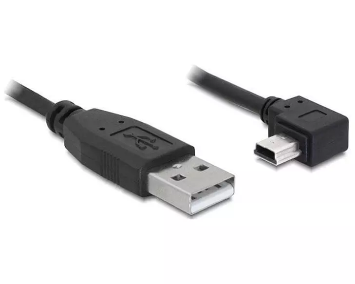 Delock USB 2.0-Kabel 90°gewinkelt USB-A - Mini-USB B 0.5 m