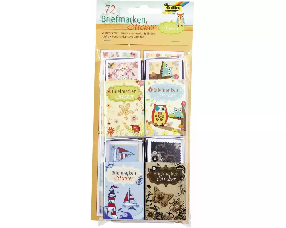 Folia Motivsticker Briefmarken, Freizeit, 72 Stück