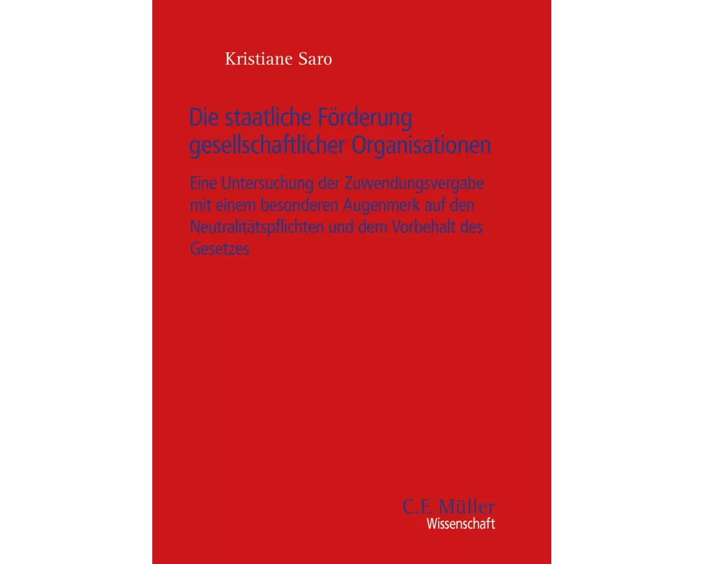 Die staatliche Förderung gesellschaftlicher Organisationen