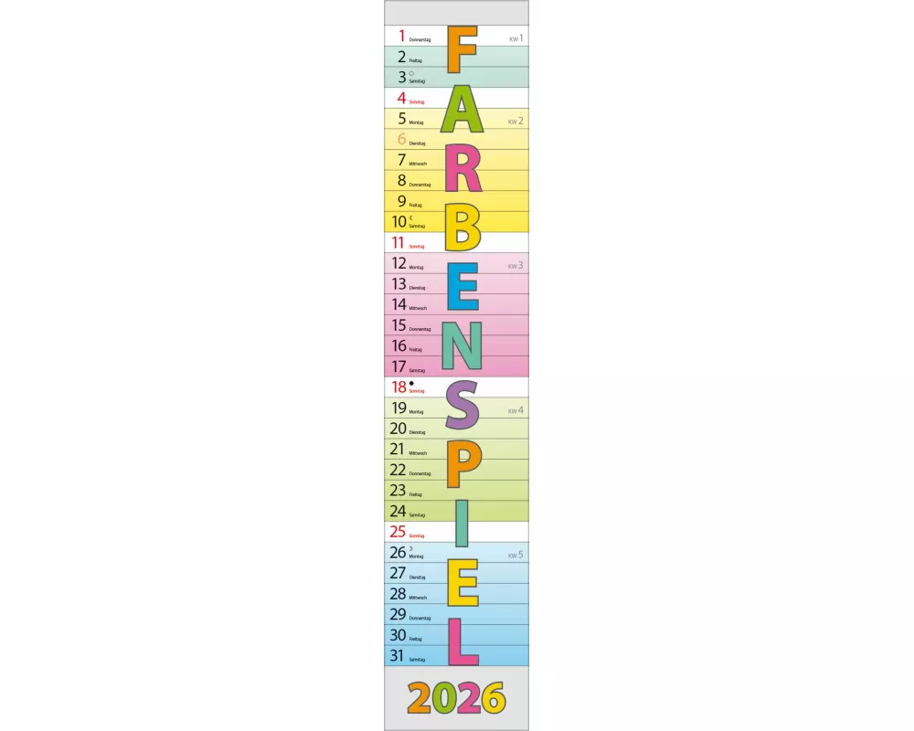 Planer Farbenspiel 2026