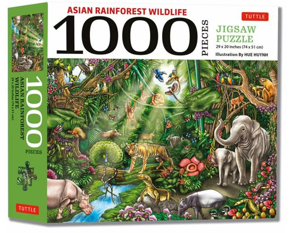 Asian Rainforest Wildlife - 1000 Piece Jigsaw Puzzle