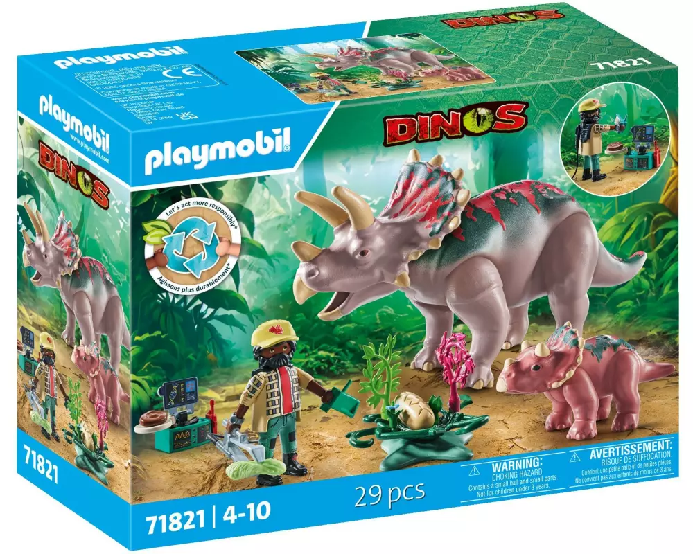 Playmobil Dinos Triceratops mit Jungtier 71821