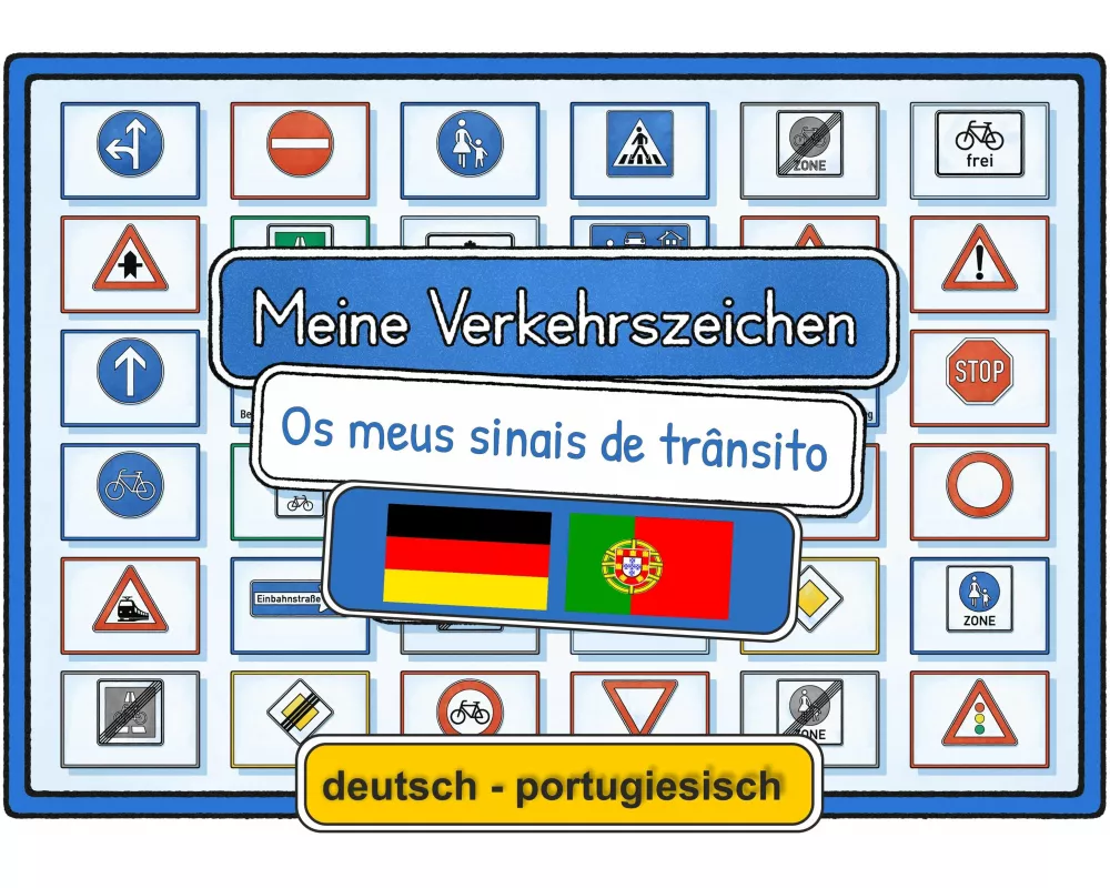 Meine Verkehrszeichen deutsch - portugiesisch