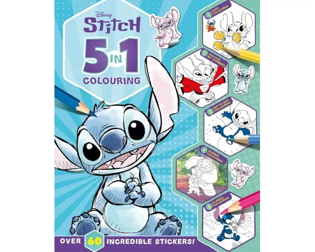 Disney Stitch: 5 in 1 Colouring