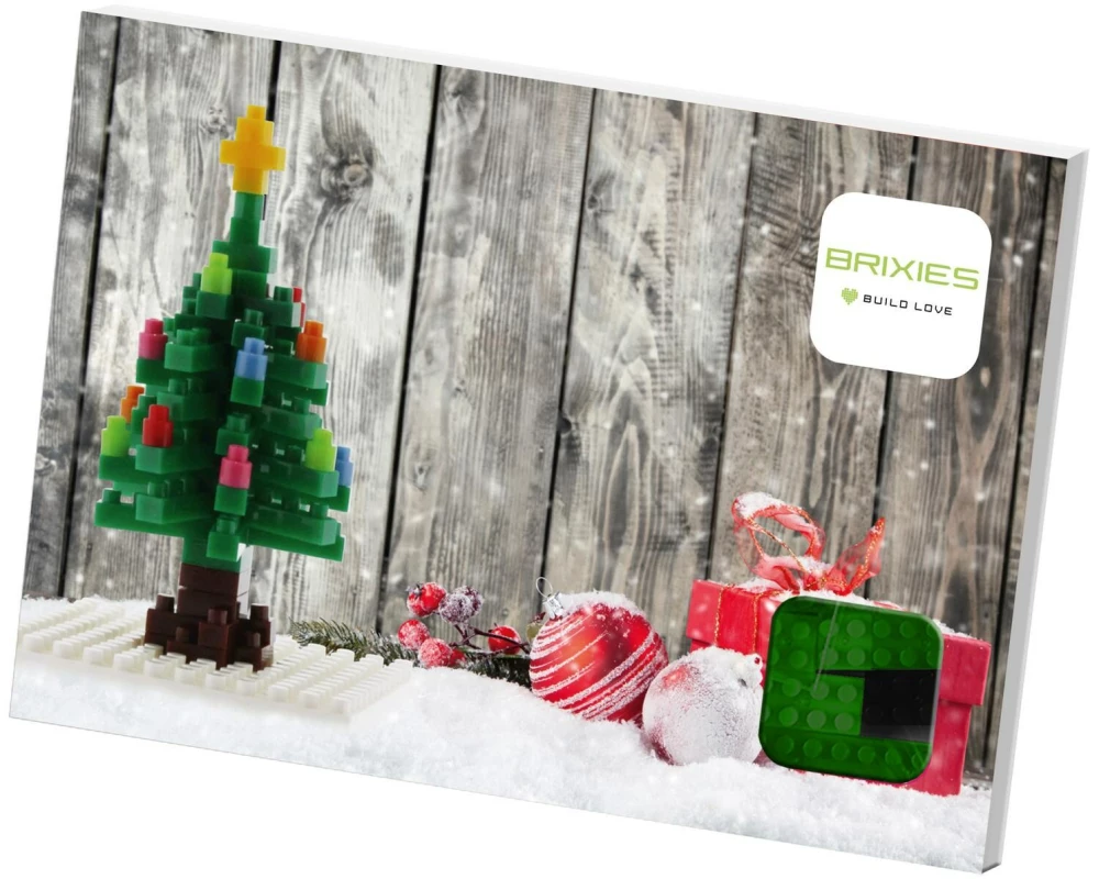 BRIXIES Bausteinmodell Weihnachtsbaum aus 72 Bausteinen