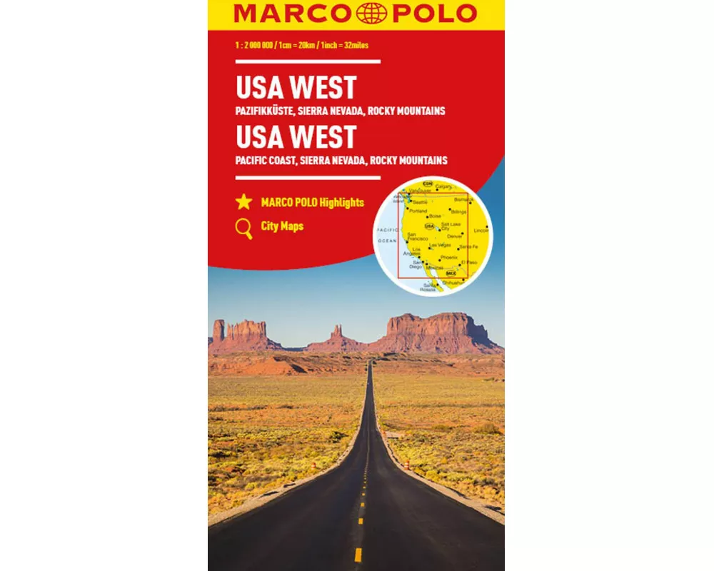 MARCO POLO Kontinentalkarte USA West 1:2 Mio