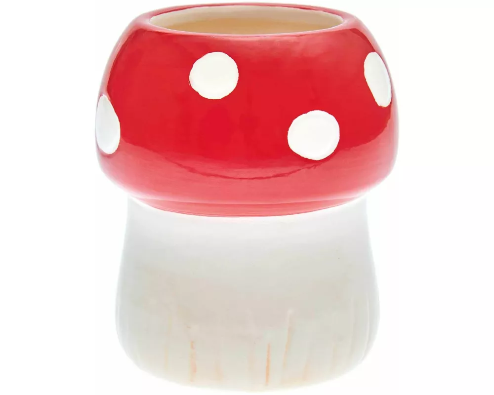 Keramik Stiftehalter Fliegenpilz, 8,8 x 8,8 10,2cm