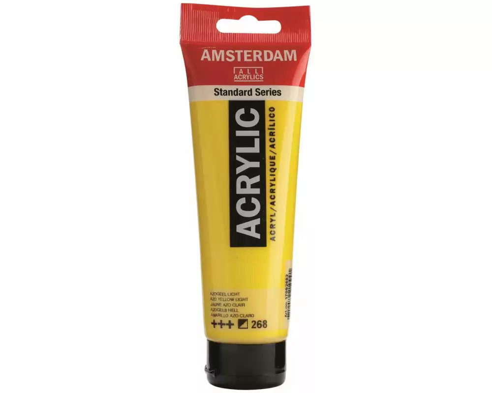 Amsterdam Acrylfarbe Standard 268 Azogelb halbdeckend, 120 ml