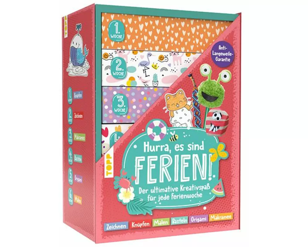 Die Ferien-Bastelbox: Hurra, es sind Ferien! Der ultimative Kreativspaß für jede Ferienwoche
