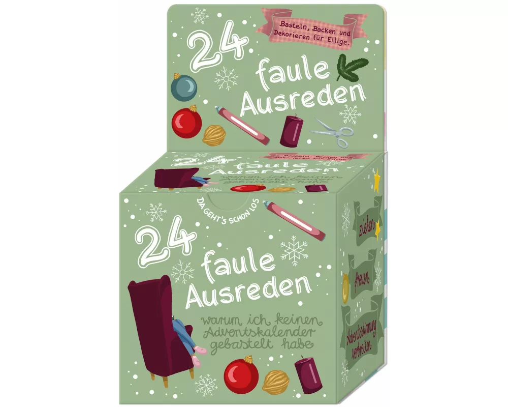 Adventskalender-Box „24 faule Ausreden“ warum ich keinen Adventskalender gebastelt habe
