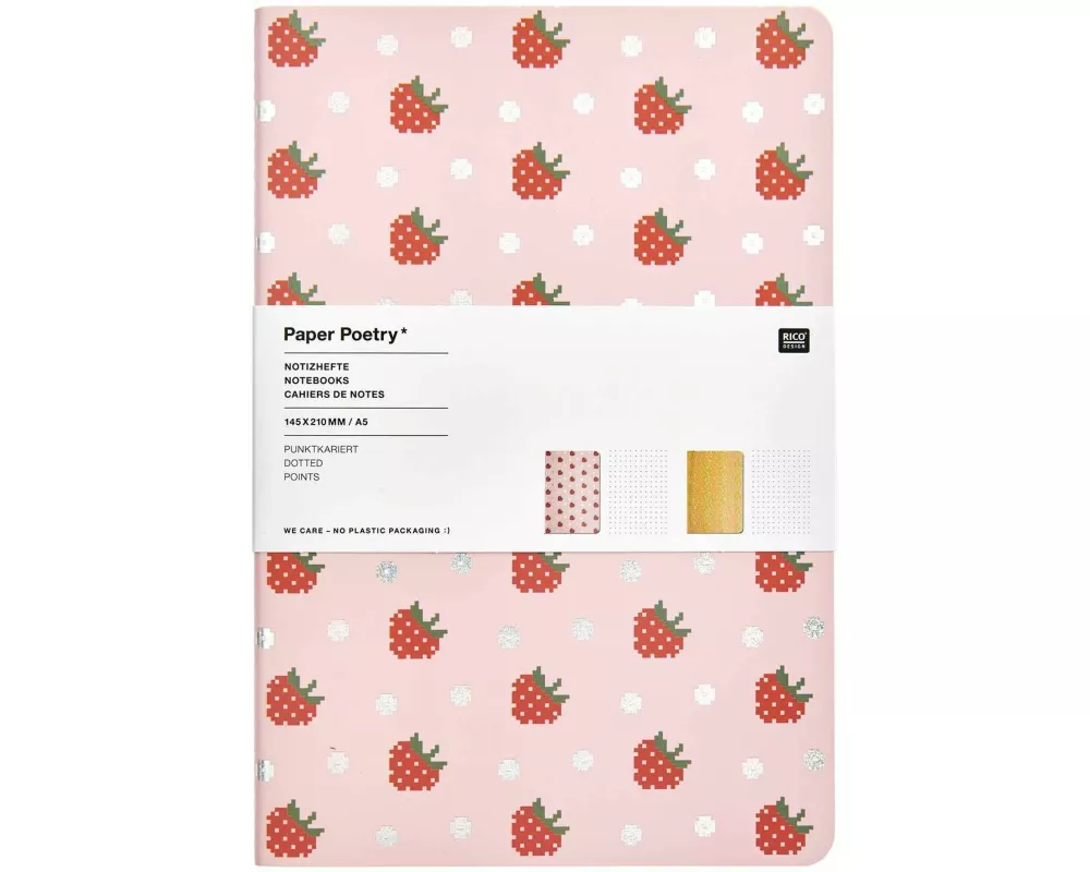 Notizhefte DIN A5, Früchte FSC MIX, 2 Stk