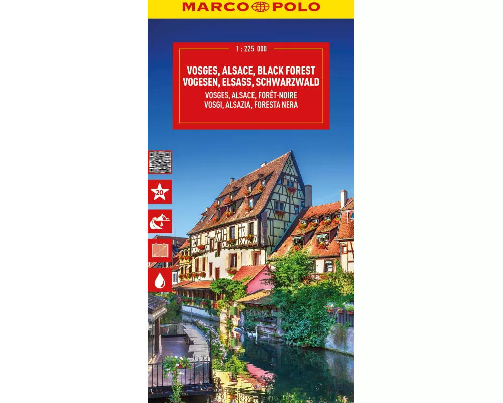 MARCO POLO Reisekarte Vogesen, Elsass, Schwarzwald 1:225.000