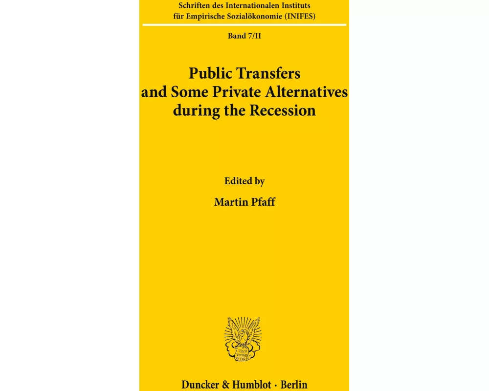 Public Transfers and Some Private Alternatives during the Recession