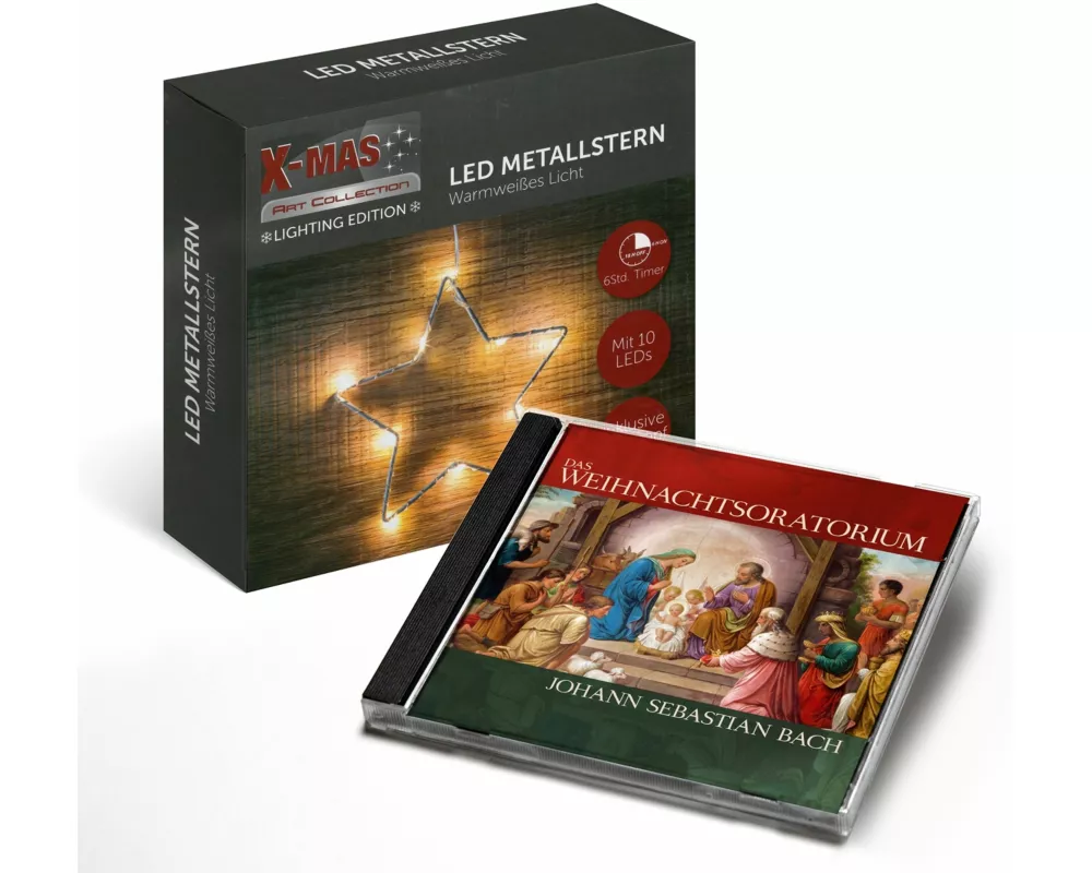 LED - Metallstern inkl. Das Weihnachtsoratorium