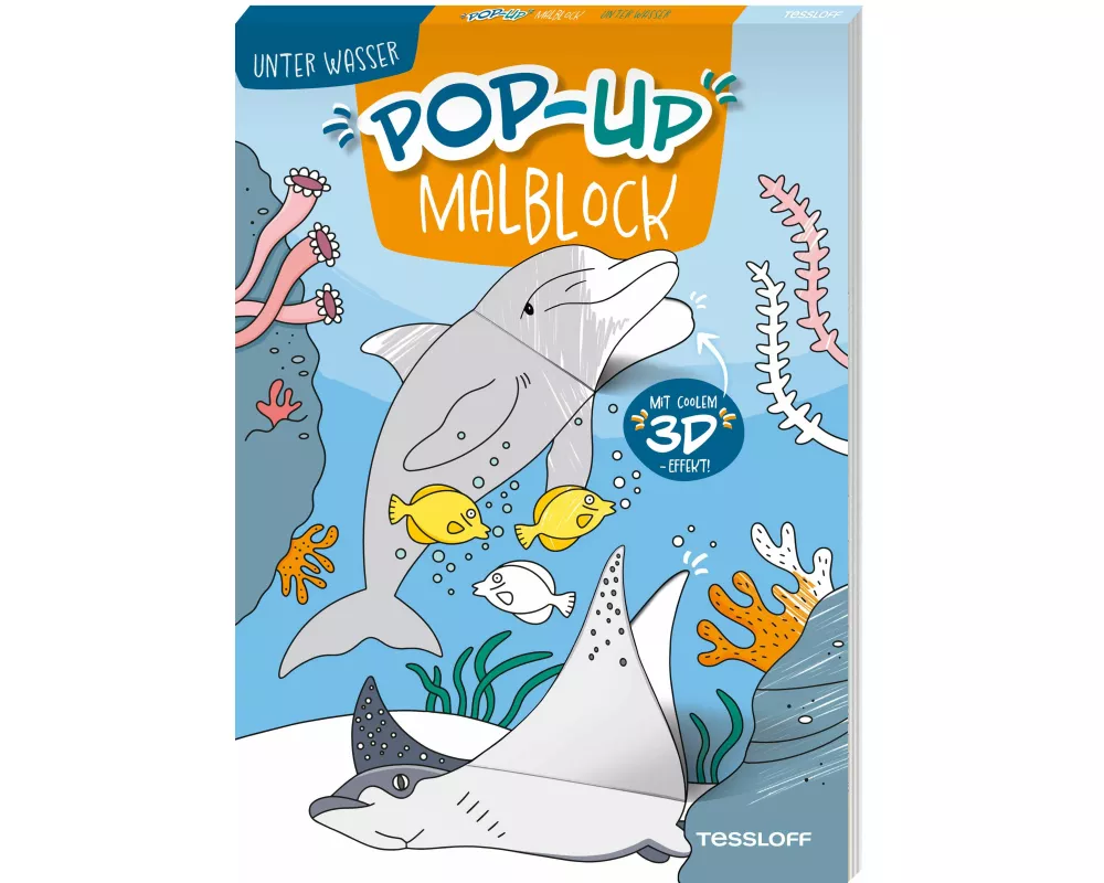 Pop-up Malblock. Unter Wasser