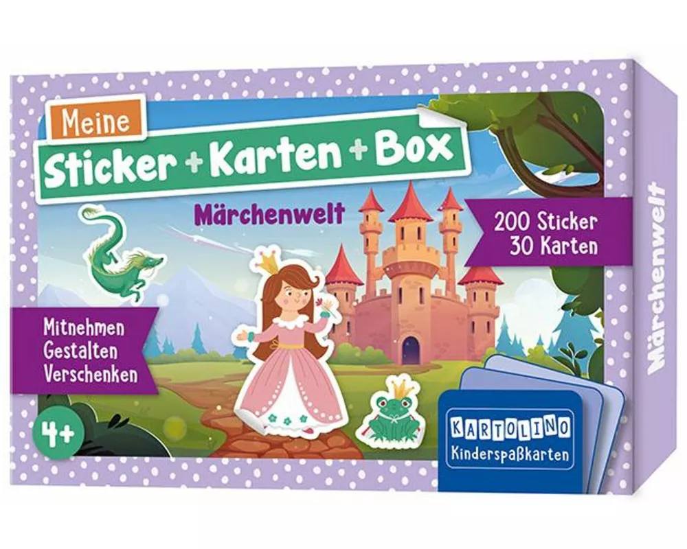 Meine Sticker + Karten + Box - Märchenwelt