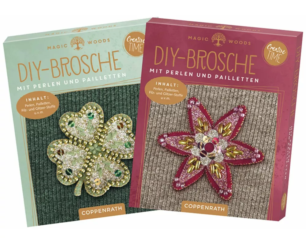 DIY-Broschen mit Perlen und Pailletten
