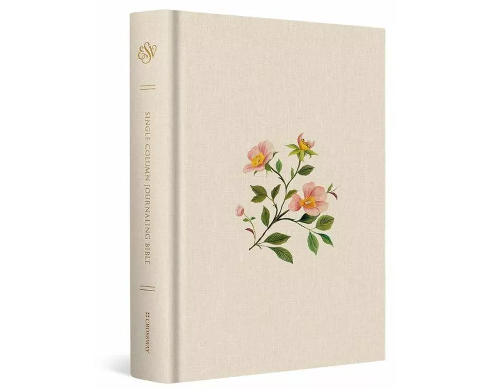 ESV Single Column Journaling Bible (Cloth Over Board, Rosehip Design)