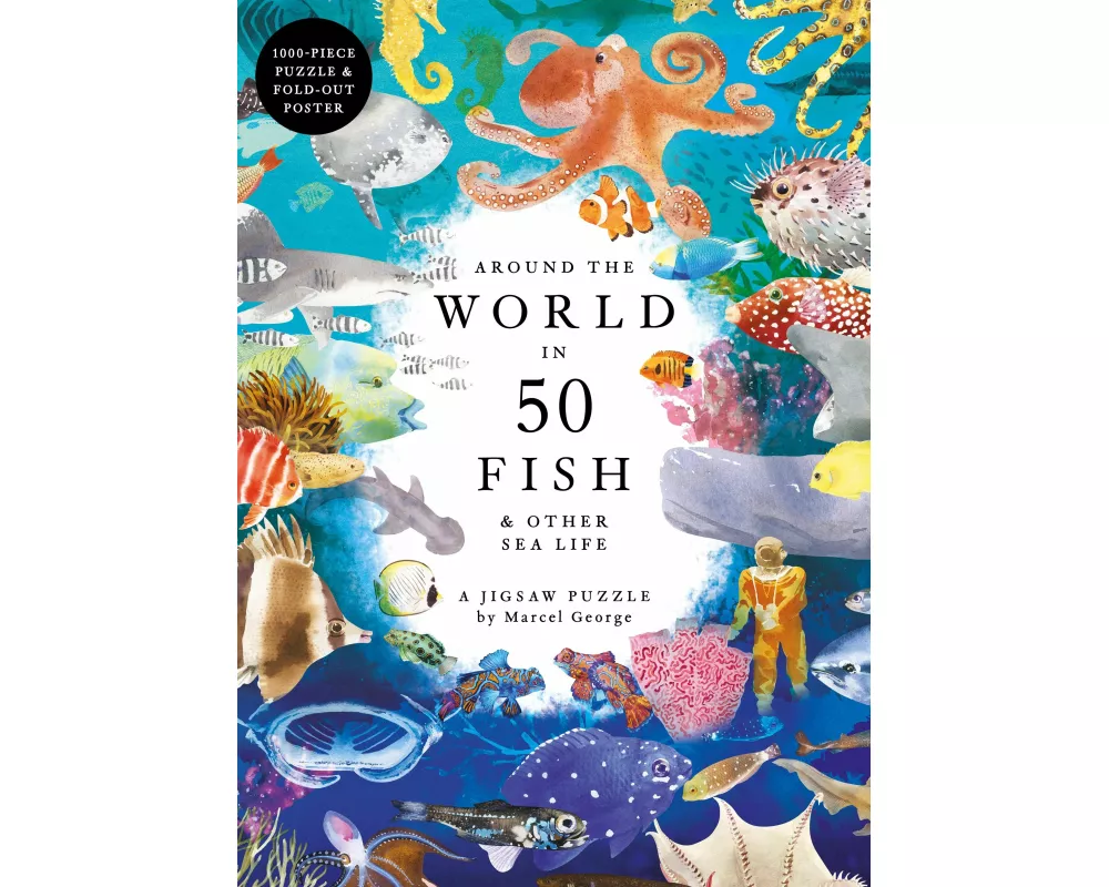Around the World in 50 Fish 1000 Piece Puzzle