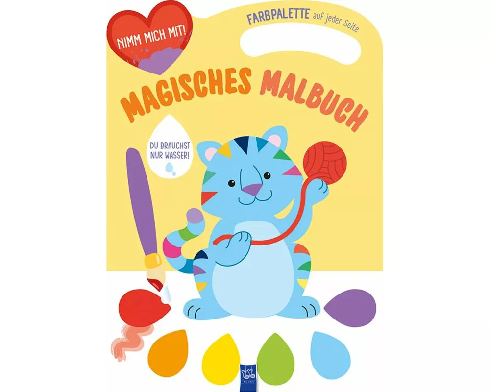 Magisches Malbuch - Cover gelb (Katze)