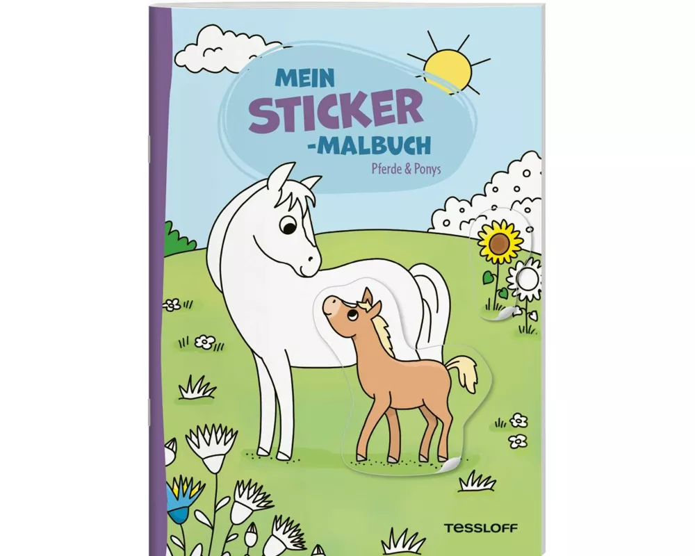 Mein Sticker-Malbuch. Pferde & Ponys