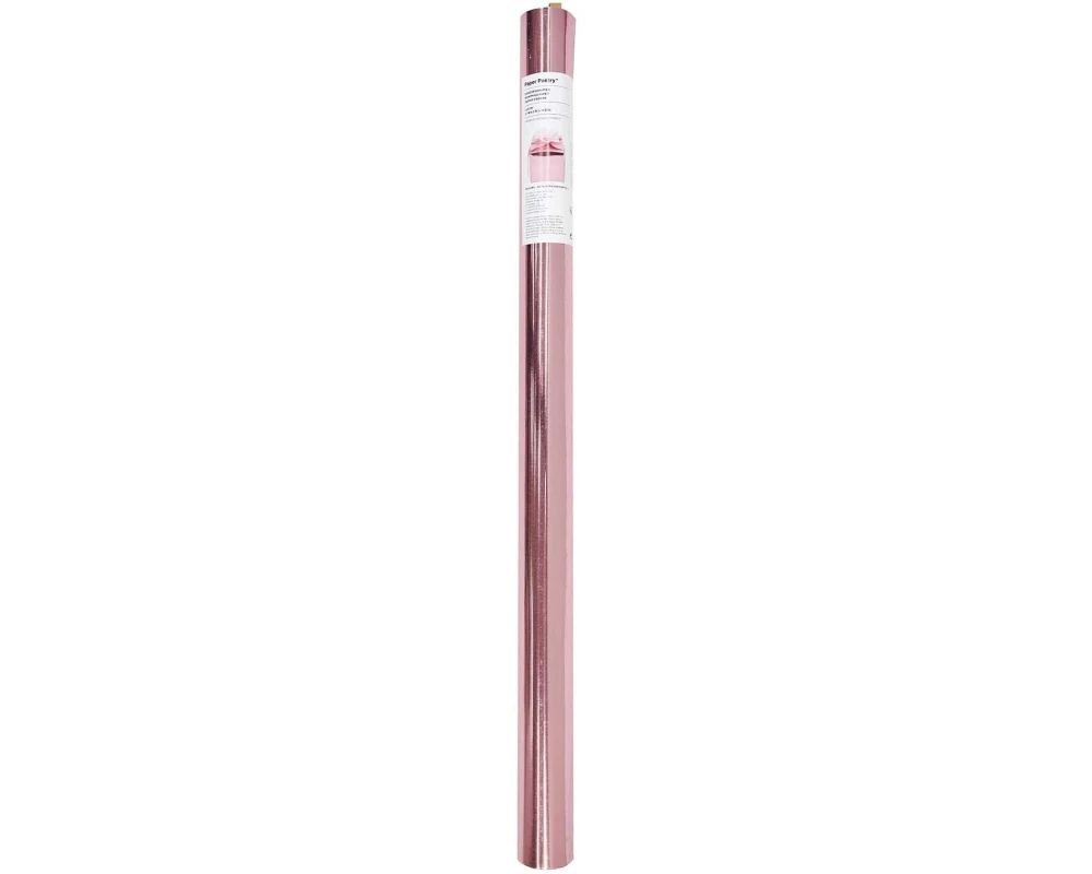 Rico Design Geschenkpapier Metallic 70 cm, 1 Stück, Rosa