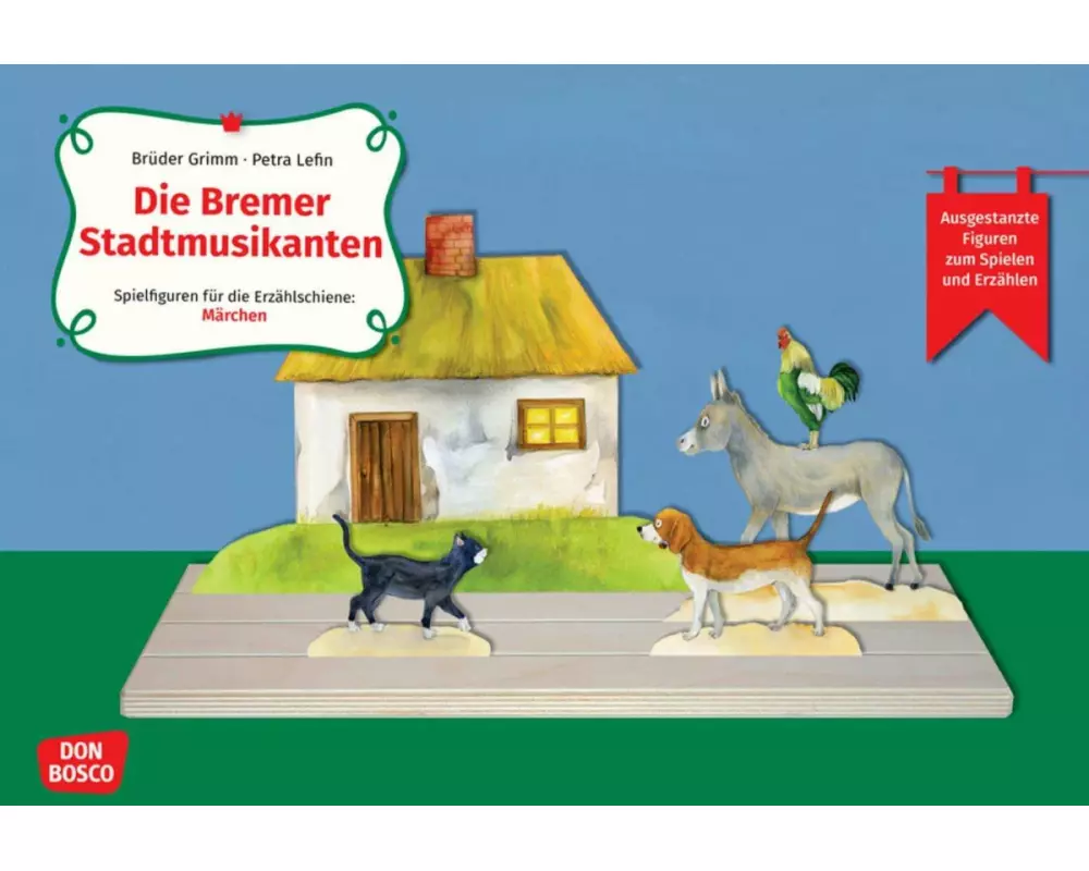 Die Bremer Stadtmusikanten. Erzählschienen-Figurenset
