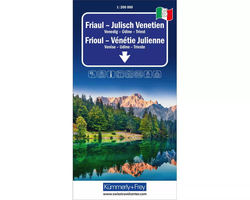 Kümmerly+Frey Regional-Strassenkarte 5 Friaul, Julisch Venetien 1:200.000