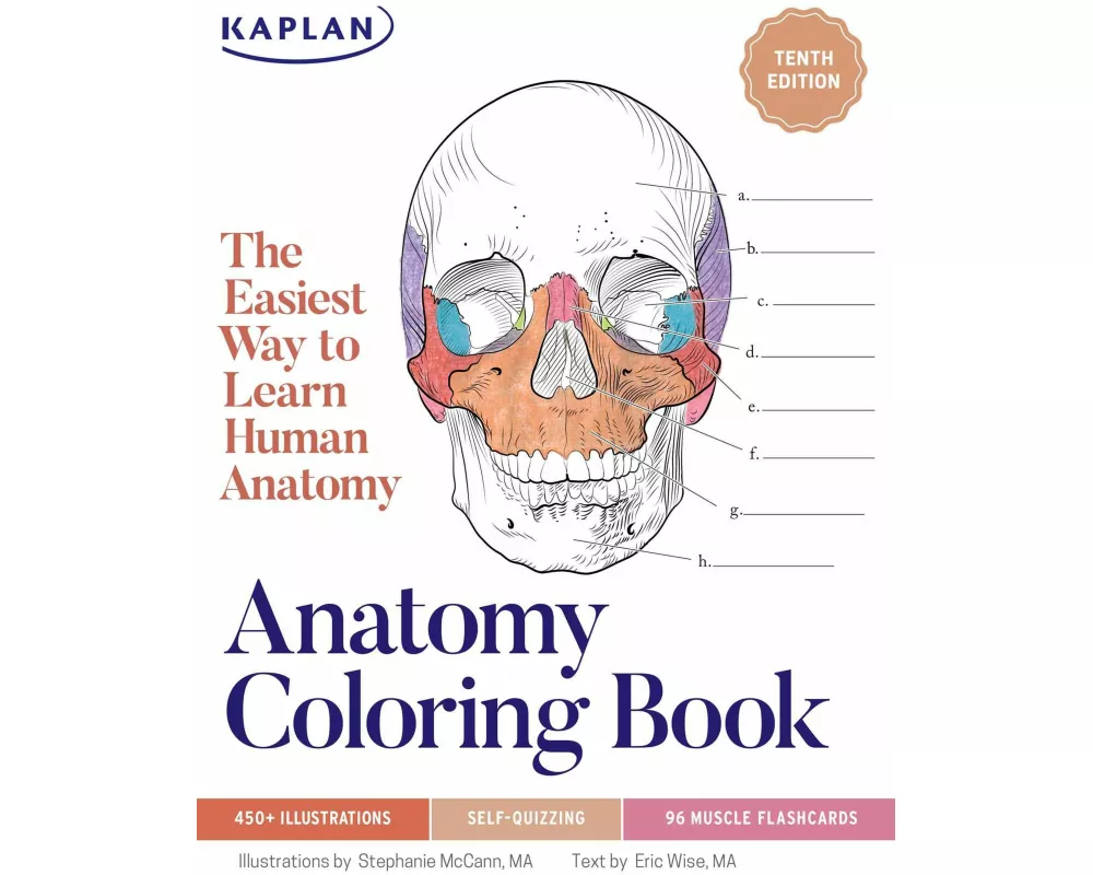 Anatomy Coloring Book with 450+ Realistic Medical Illustrations with Quizzes for Each