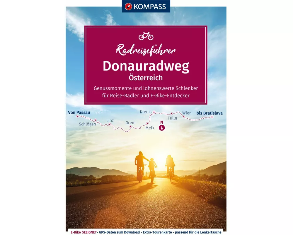 KOMPASS Radreiseführer Donauradweg Österreich