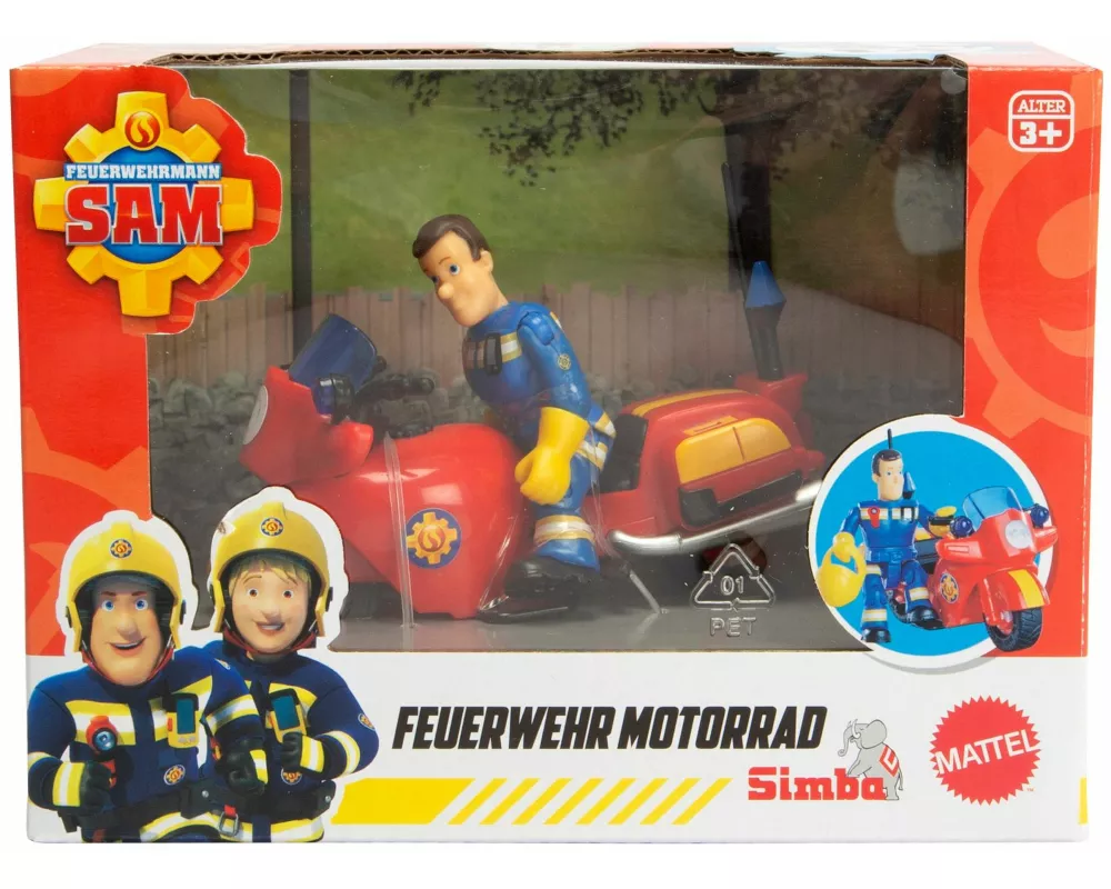 Sam Feuerwehr Motorrad mit Figur