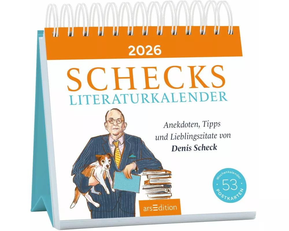 Postkartenkalender Schecks Literaturkalender 2026