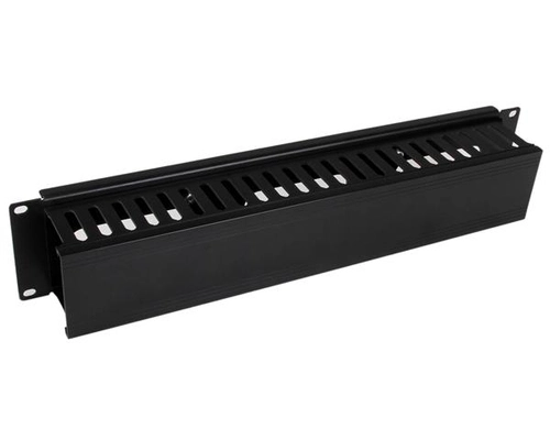 StarTech.com 2U Horizontal Finger Duct Rack Cable Management Panel with Cover