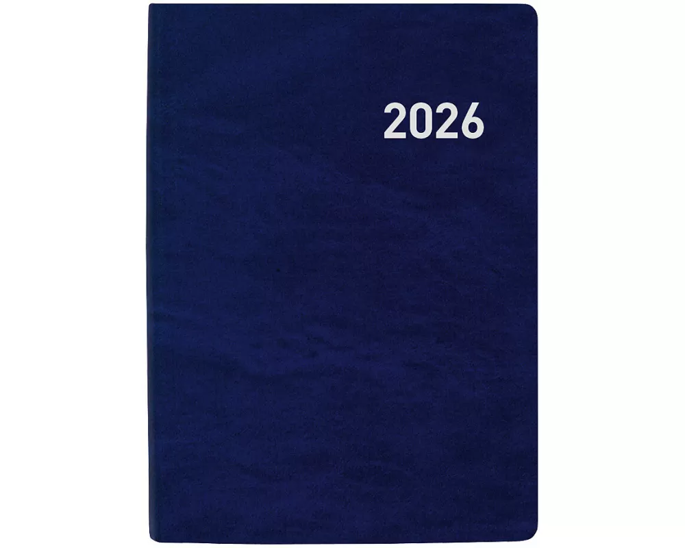 Biella Taschenagenda Mittelformat, 7,6x11cm, 3½ Tage pro Seite, dunkelblau 2026