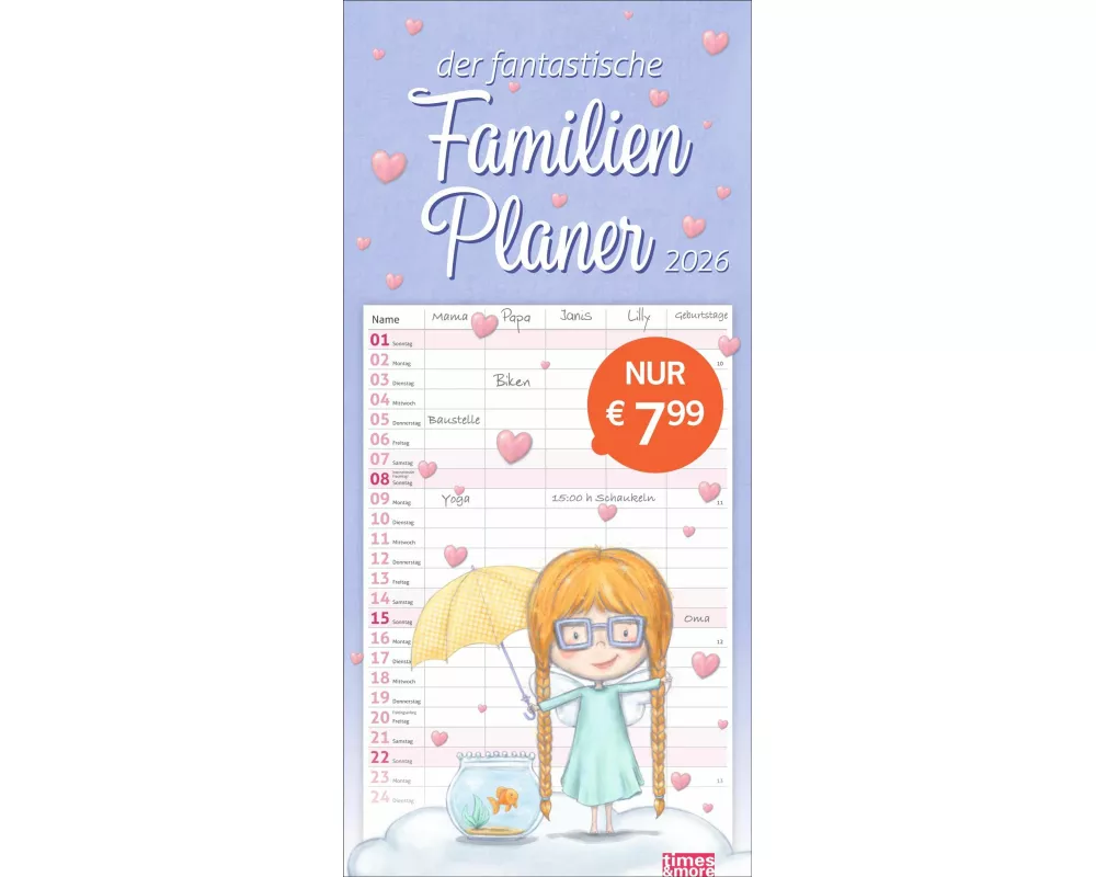 times&more Zauberwesen Familienplaner 2026