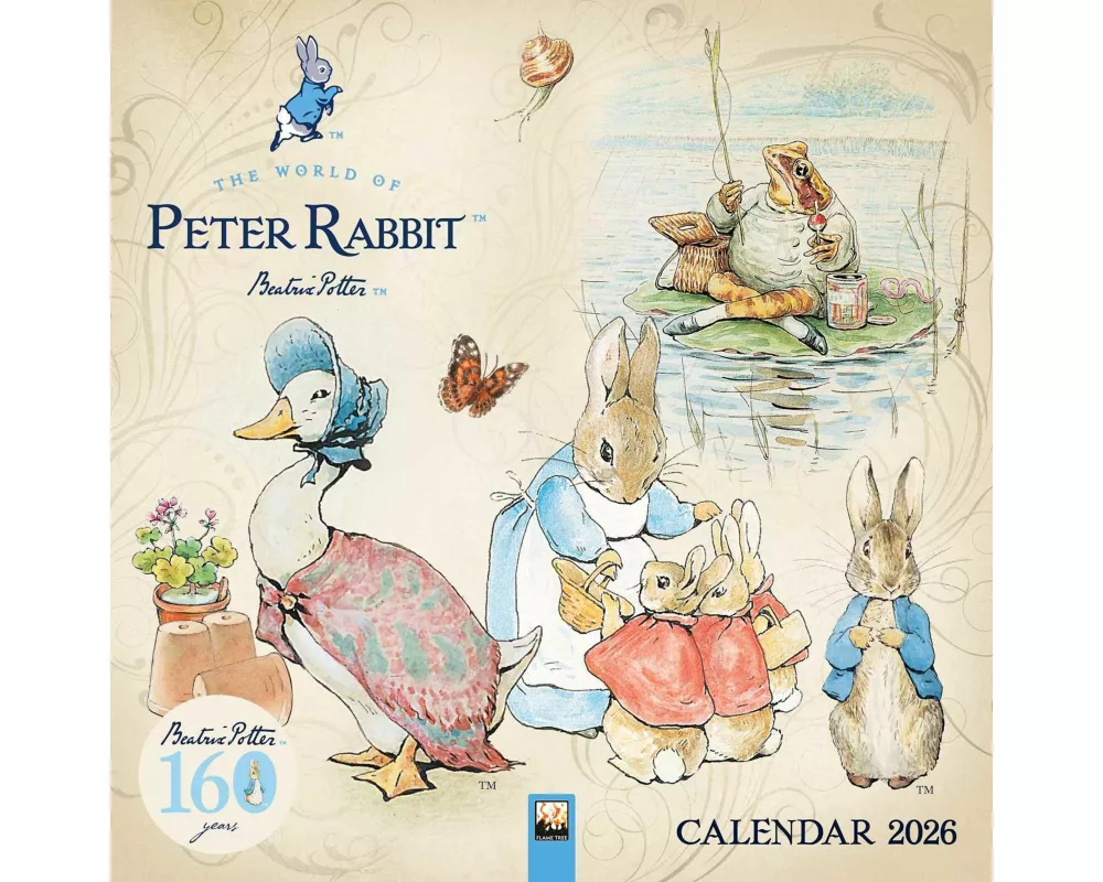 The World of Peter Rabbit Wall Calendar 2026 (Art Calendar)
