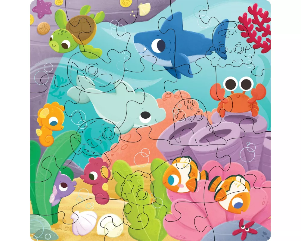 Kinderpuzzle 22 Teile - Farbenspiel der Meere
