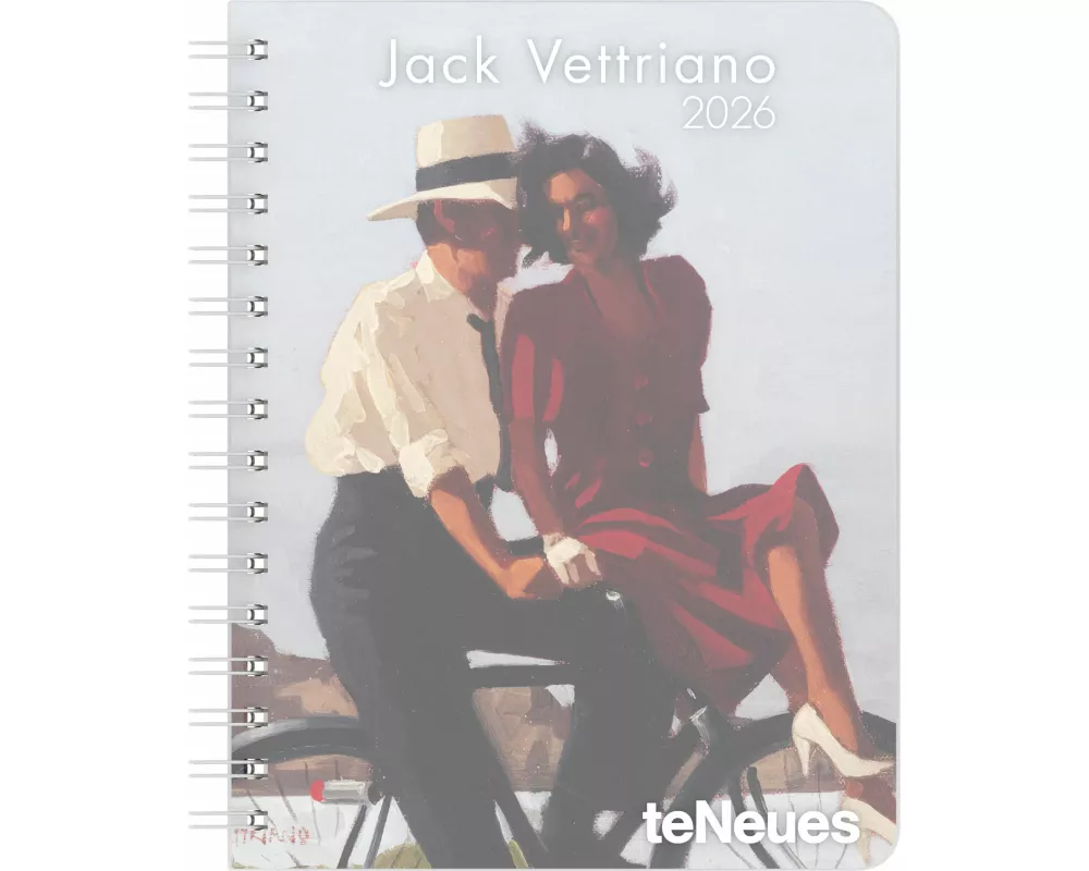 teNeues - Jack Vettriano Diary 2026 – Buchkalender 17x22 cm | Wochenkalender Deluxe mit Kunstwerken für Vettriano-Fans & Kunstliebhaber