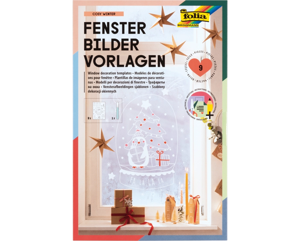FOLIA Fensterbilder 39149 Cosy Winter